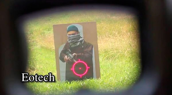 Съемка через прицел Eotech