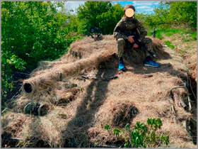 Маскировка техники позиций