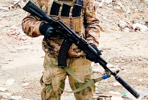 АК-74М с магазином на 75 патронов 5.45х39 от РПК-74М