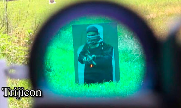 Съемка через прицел Trijicon