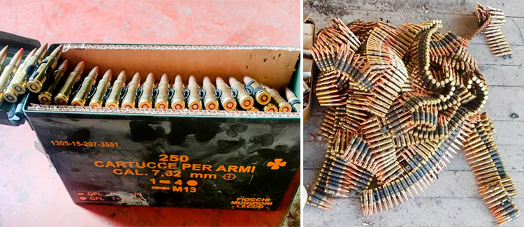 Трофейные короба с лентами и просто ленты 7.62х51 НАТО